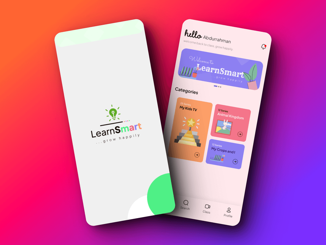 An image of the Learn Smart App project.